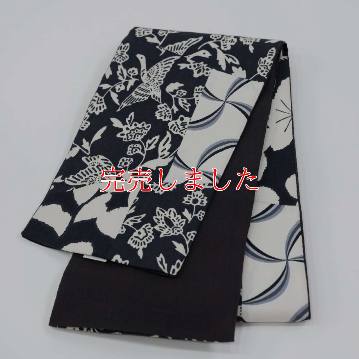 画像2: 半幅帯「更紗パッチワーク」｜綿縮緬｜ひでや工房 (2)