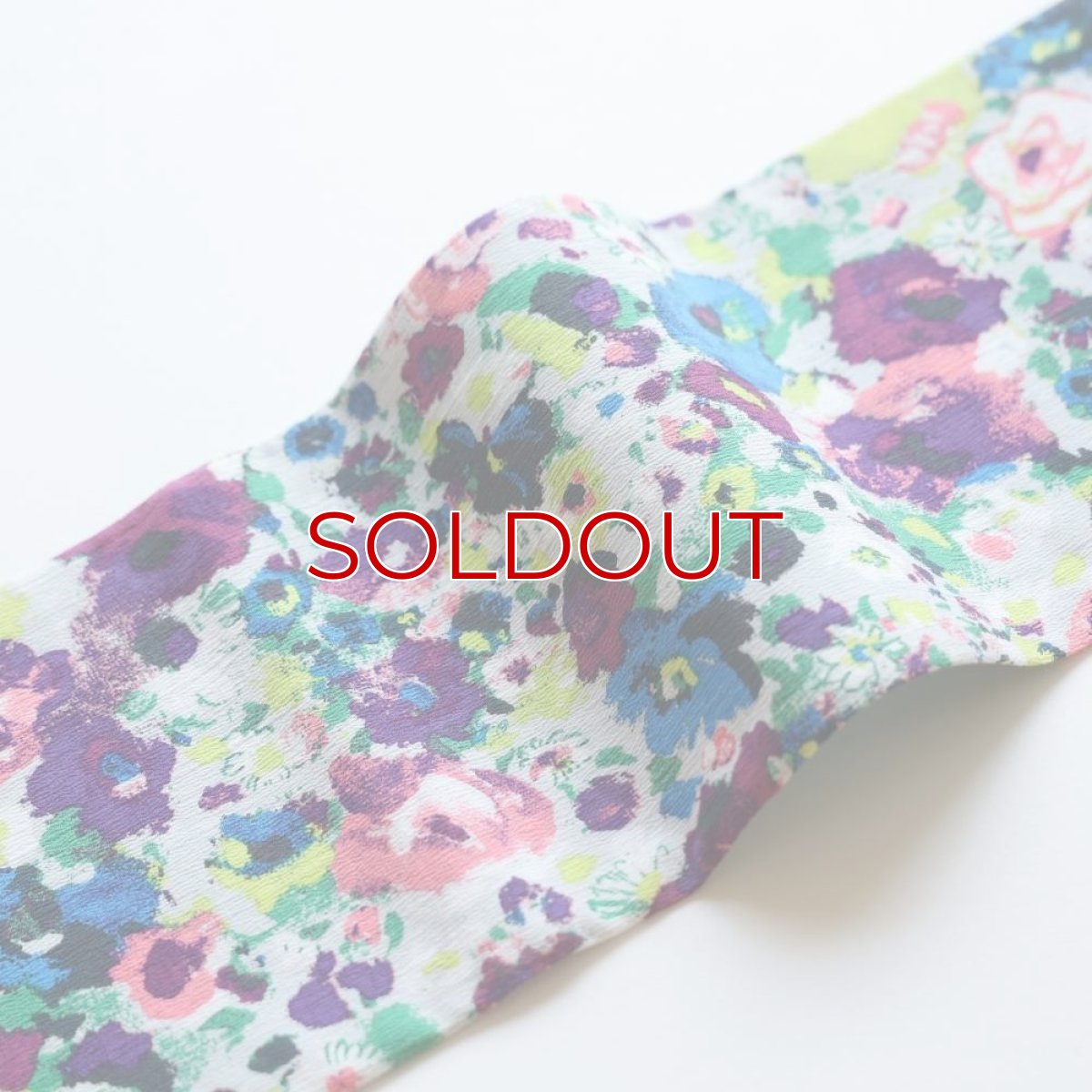 画像3: 半幅帯「油彩ブロッサム」｜綿縮緬｜ひでや工房 (3)