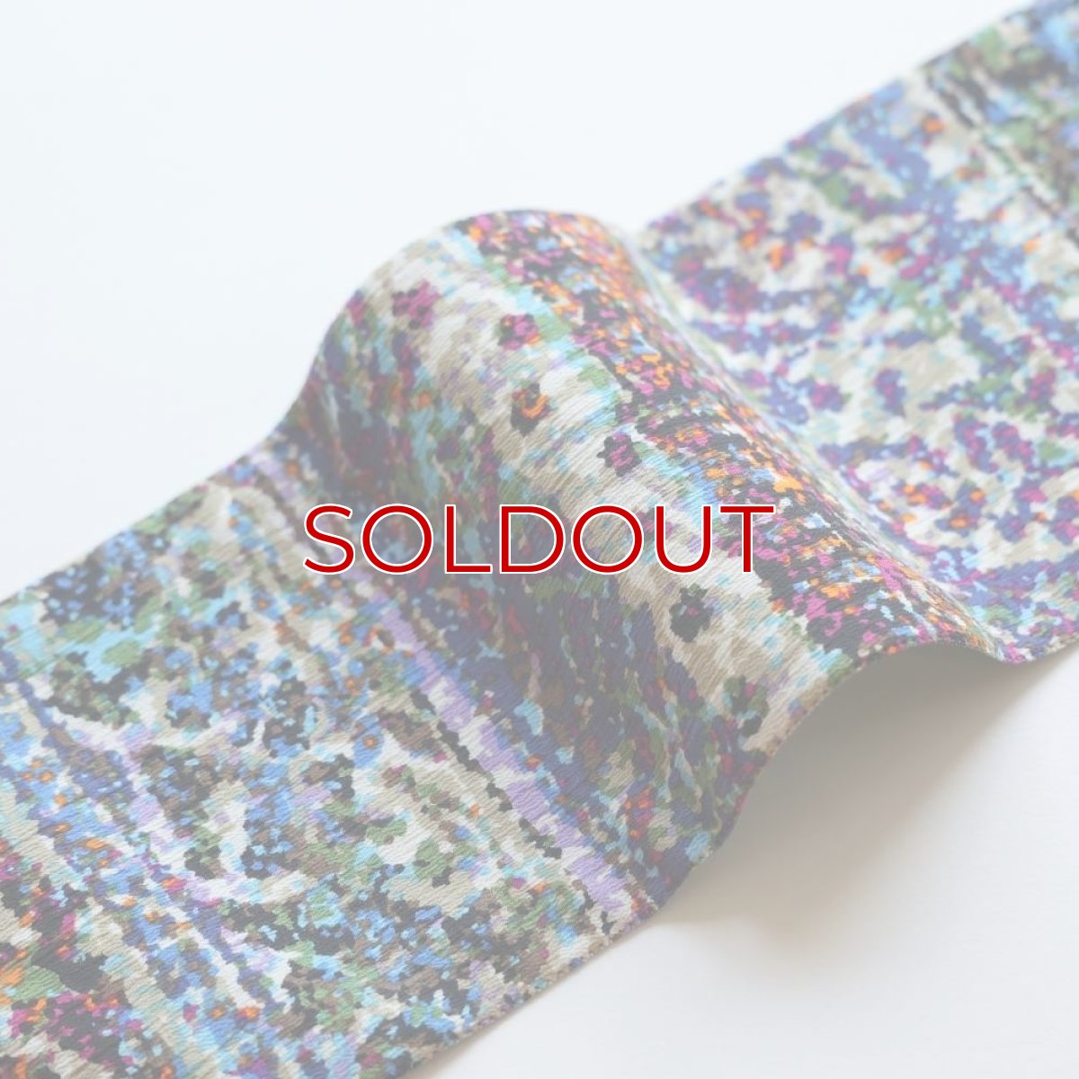 画像3: 半幅帯「油彩ミルフィーユ」｜綿縮緬｜ひでや工房 (3)