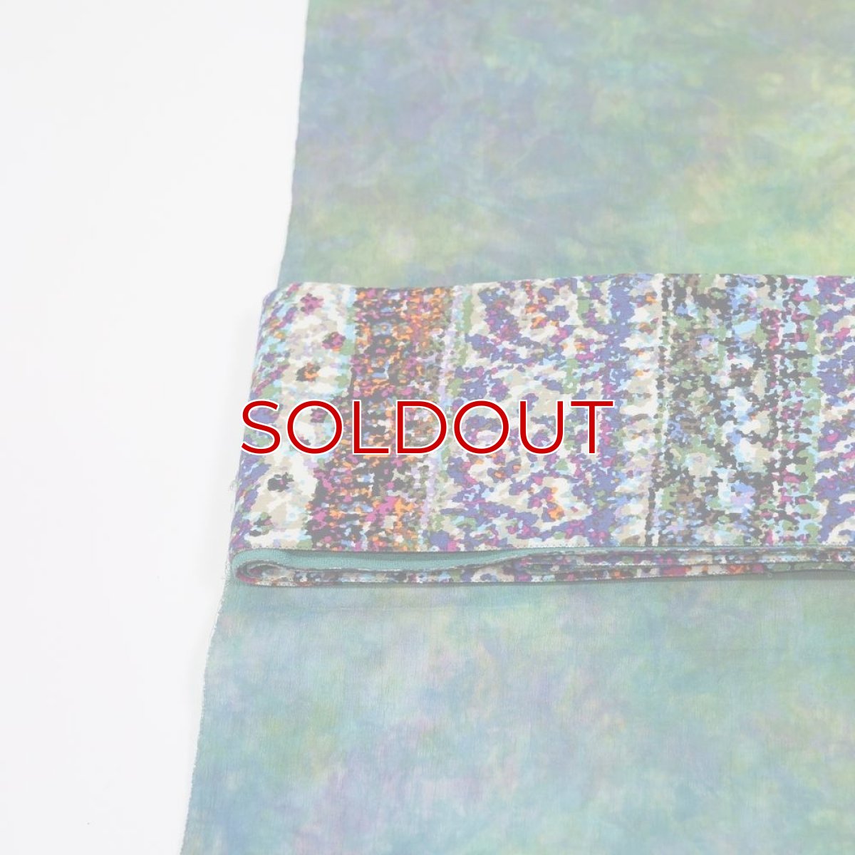 画像6: 半幅帯「油彩ミルフィーユ」｜綿縮緬｜ひでや工房 (6)