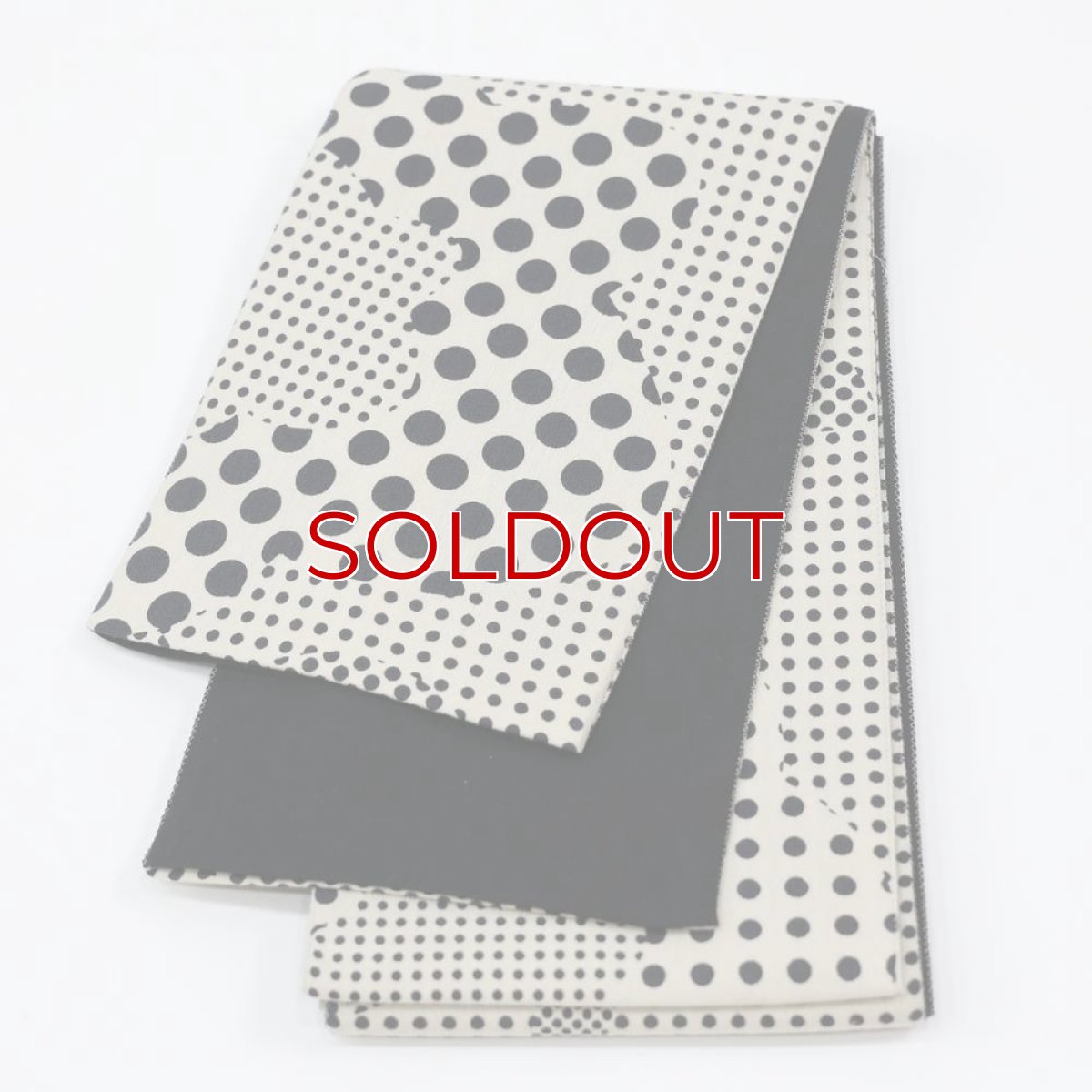 画像2: 半幅帯「ドット梅」｜綿縮緬｜ひでや工房 (2)