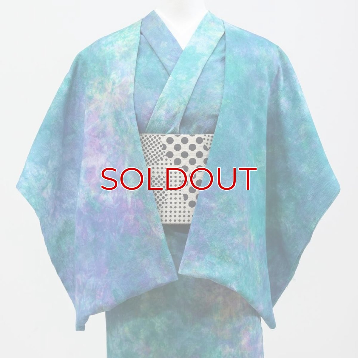 画像2: 洗える木綿着物｜彩睡蓮シリーズ「翡翠の池」綿100％｜ひでや工房 (2)