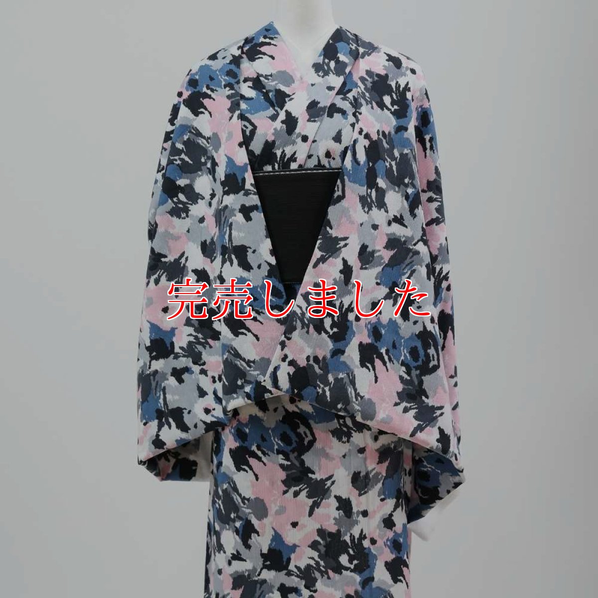 画像2: 洗える木綿着物「花影」綿縮緬｜ひでや工房｜在庫限り (2)