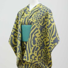 画像3: 洗える木綿着物「ビッグフィッシュ」綿100％｜反物｜ひでや工房 (3)