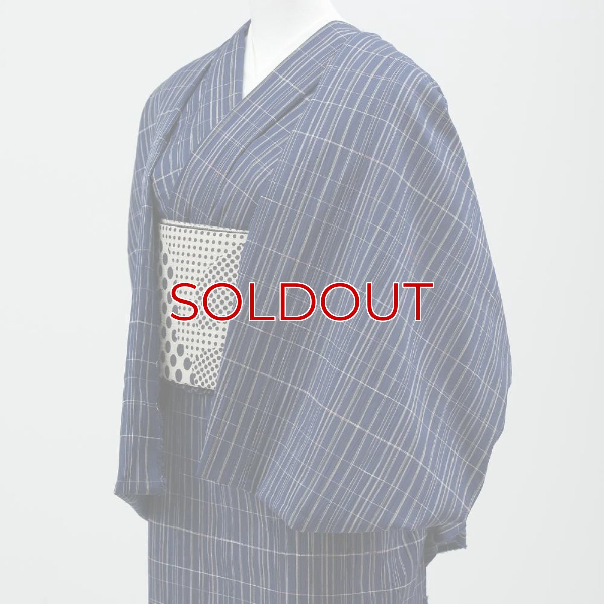 画像3: 洗える木綿着物「宵紺格子」綿縮緬｜ひでや工房 (3)