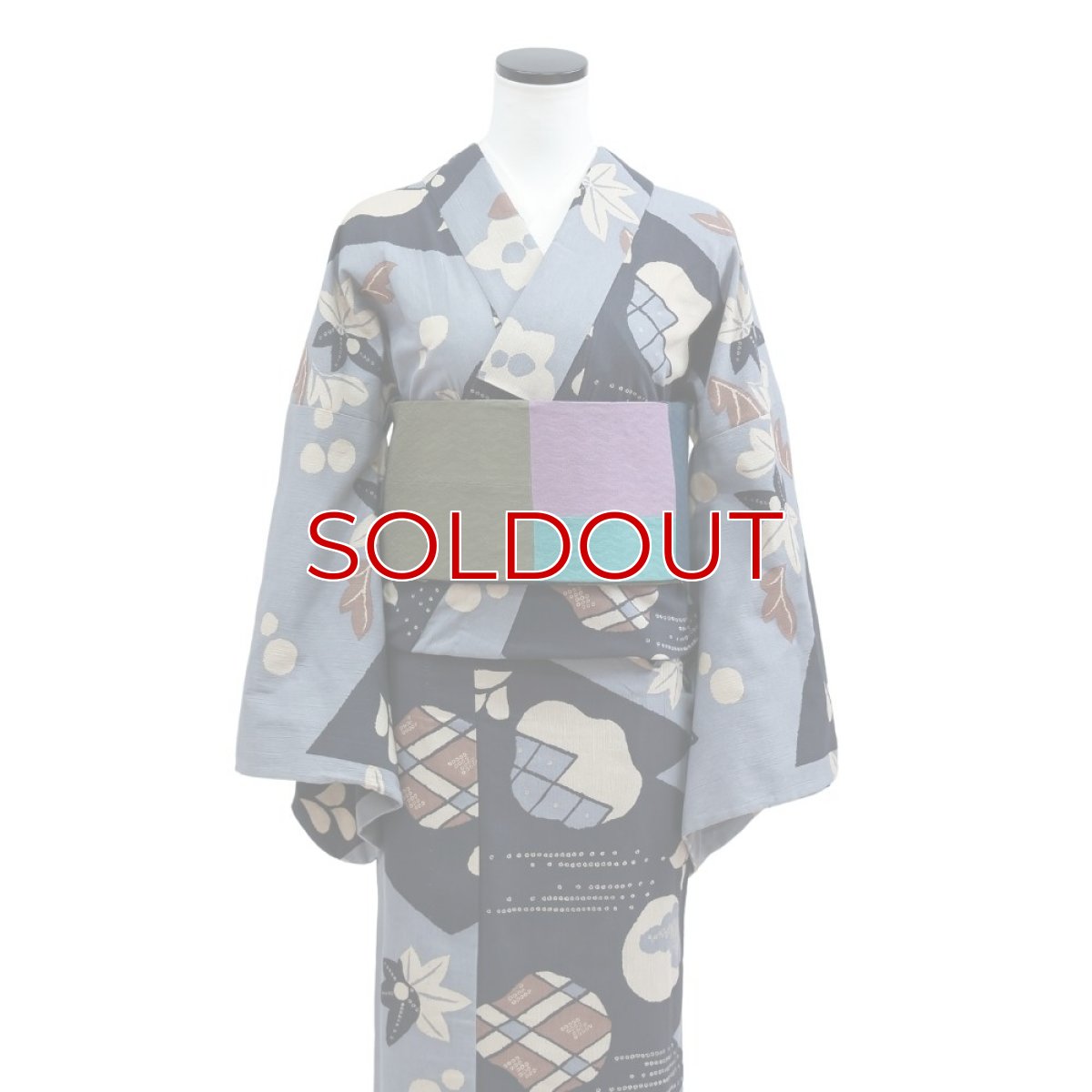 画像6: 《もたはん限定》ひでや工房｜綿縮緬「復刻辻ヶ花」銀鼠×墨黒 (6)