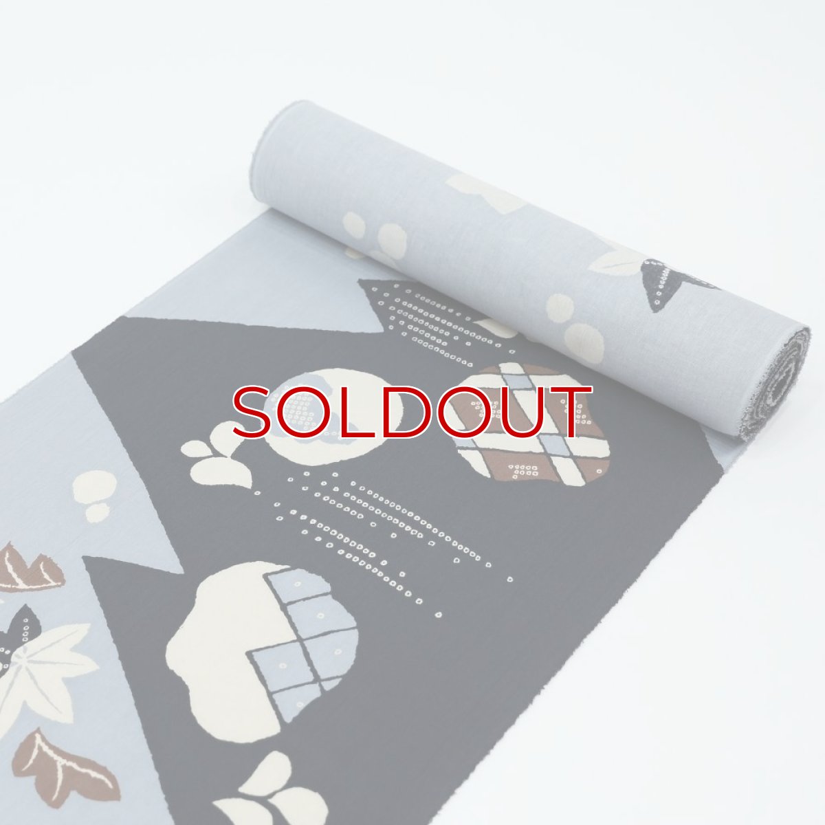 画像9: 《もたはん限定》ひでや工房｜綿縮緬「復刻辻ヶ花」銀鼠×墨黒 (9)