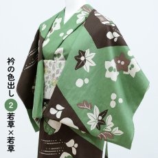 画像5: 《もたはん限定》ひでや工房｜綿縮緬「復刻辻ヶ花」若草茶 (5)