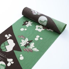 画像9: 《もたはん限定》ひでや工房｜綿縮緬「復刻辻ヶ花」若草茶 (9)