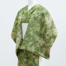 画像3: 藤井絞｜はごろ木綿「抹茶オレ」｜マーブル染め (3)