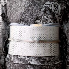 画像3: 博多八寸帯「雨音」月白｜コレカラキモノ企画室 (3)