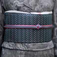 画像3: 博多八寸帯「雨音」留紺｜コレカラキモノ企画室 (3)