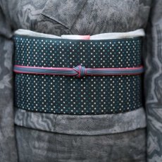 画像4: 博多八寸帯「雨音」留紺｜コレカラキモノ企画室 (4)