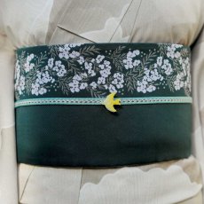 画像2: 両面半幅帯「晴風」深緑×水色｜コレカラキモノ企画室 (2)