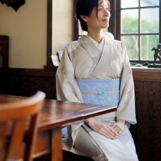 画像10: 両面半幅帯「晴風」深緑×水色｜コレカラキモノ企画室 (10)