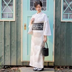 画像10: 両面半幅帯「晴風」アイボリー×墨黒｜コレカラキモノ企画室 (10)