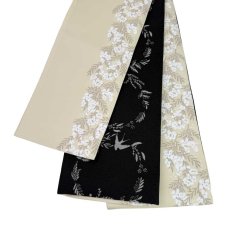 画像11: 両面半幅帯「晴風」アイボリー×墨黒｜コレカラキモノ企画室 (11)