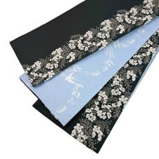 画像12: 両面半幅帯「晴風」深緑×水色｜コレカラキモノ企画室 (12)