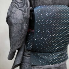 画像6: 洗える綿麻着物「地層」墨黒｜板締め絞り｜コレカラキモノ企画室 (6)