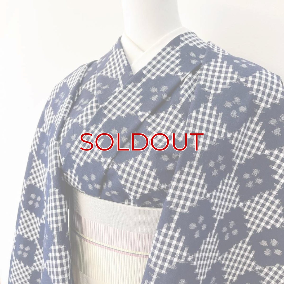 画像5: 久留米絣・野村織物「花菱格子」もたはん別注 (5)