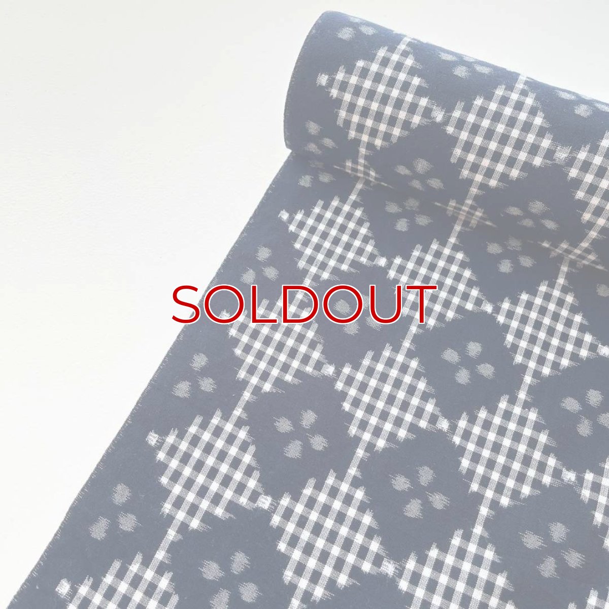 画像6: 久留米絣・野村織物「花菱格子」もたはん別注 (6)