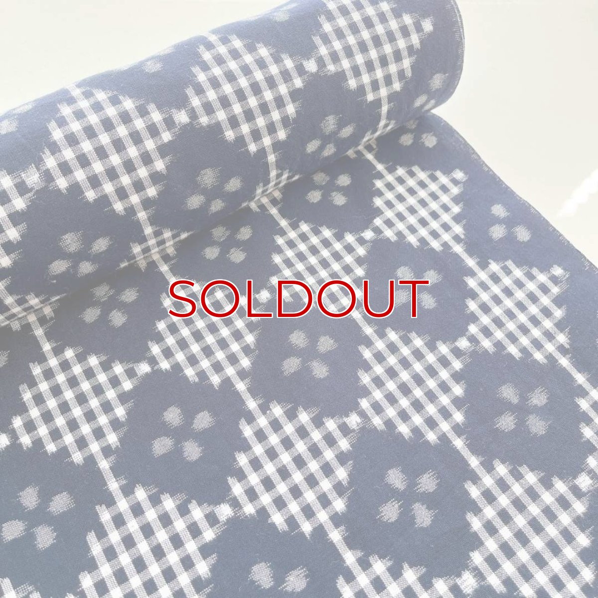 画像7: 久留米絣・野村織物「花菱格子」もたはん別注 (7)