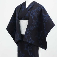 画像4: 久留米絣｜野村織物「麻の葉」｜木綿着物 (4)