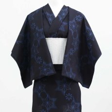 画像2: 久留米絣｜野村織物「麻の葉」｜木綿着物 (2)