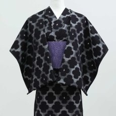 画像2: 久留米絣｜野村織物「クローバーメイト」｜木綿着物 (2)