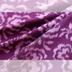 画像7: 久留米絣｜野村織物「コットンフラワー」あずきパープル｜木綿着物 (7)