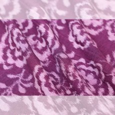 画像8: 久留米絣｜野村織物「コットンフラワー」あずきパープル｜木綿着物 (8)