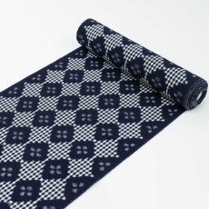 画像6: 久留米絣｜野村織物「花菱格子」｜洗える木綿着物 (6)