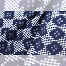 画像7: 久留米絣｜野村織物「花菱格子」｜洗える木綿着物 (7)