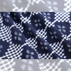 画像8: 久留米絣｜野村織物「花菱格子」｜洗える木綿着物 (8)