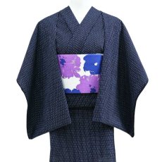 画像2: 久留米絣｜野村織物「しずく絣」｜木綿着物 (2)