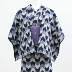 画像2: 久留米絣｜坂田織物「矢羽絣」｜木綿着物 (2)