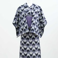 画像3: 久留米絣｜坂田織物「矢羽絣」｜木綿着物 (3)