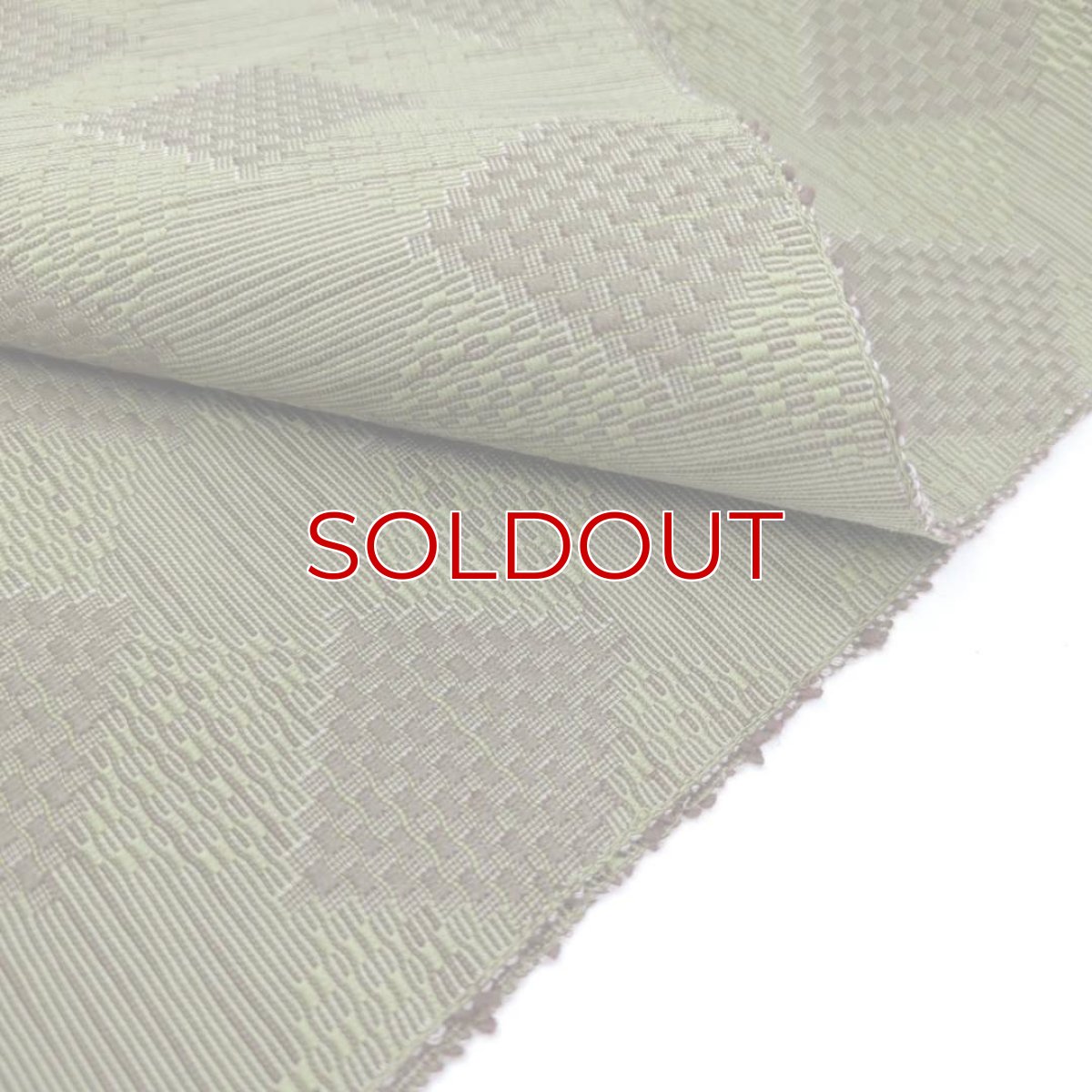 画像7: OLNさんの半幅帯　en coton「格子菱」olive (7)