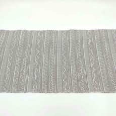 画像3: OLNさんの半幅帯　en coton「段々」snow gray (3)