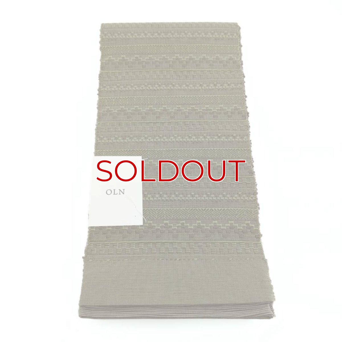 画像4: OLNさんの半幅帯　en coton「段々」olive (4)