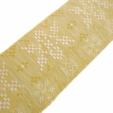画像5: OLNさんの半幅帯　en coton「雪花」powder yellow (5)