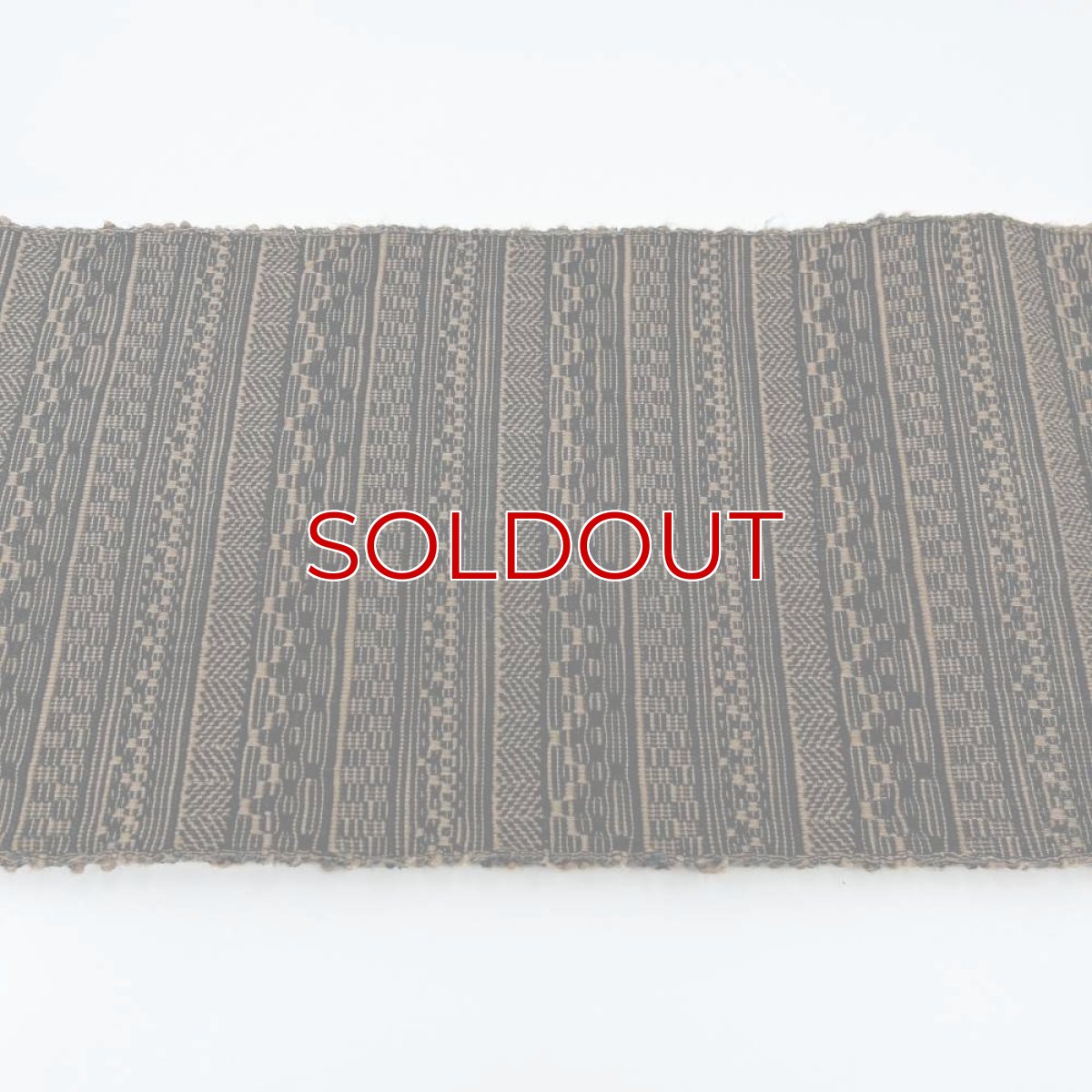 画像3: OLNさんの半幅帯　en coton「段々」chocolate brown (3)