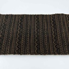 画像3: OLNさんの半幅帯　en coton「段々」chocolate brown (3)