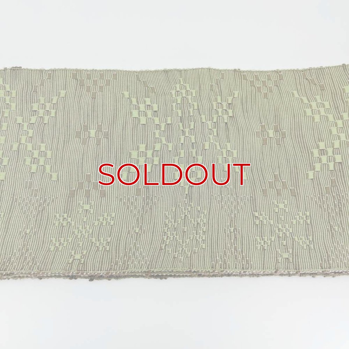 画像3: OLNさんの半幅帯　en coton「雪花」olive (3)