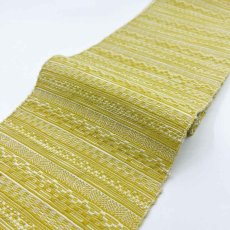 画像3: OLNさんの半幅帯　en coton「段々」powder yellow (3)
