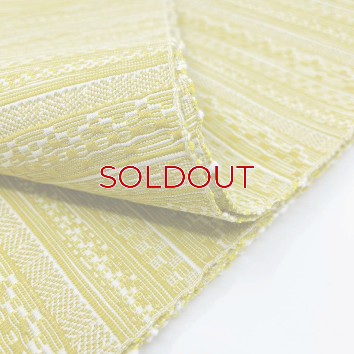 画像8: OLNさんの半幅帯　en coton「段々」powder yellow (8)