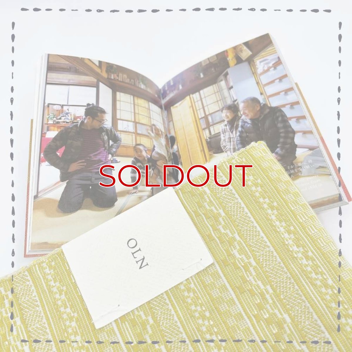 画像9: OLNさんの半幅帯　en coton「段々」powder yellow (9)