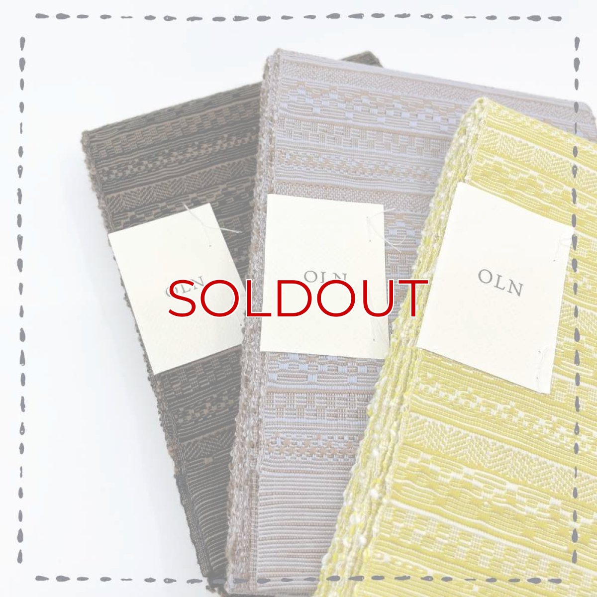 画像12: OLNさんの半幅帯　en coton「段々」powder yellow (12)