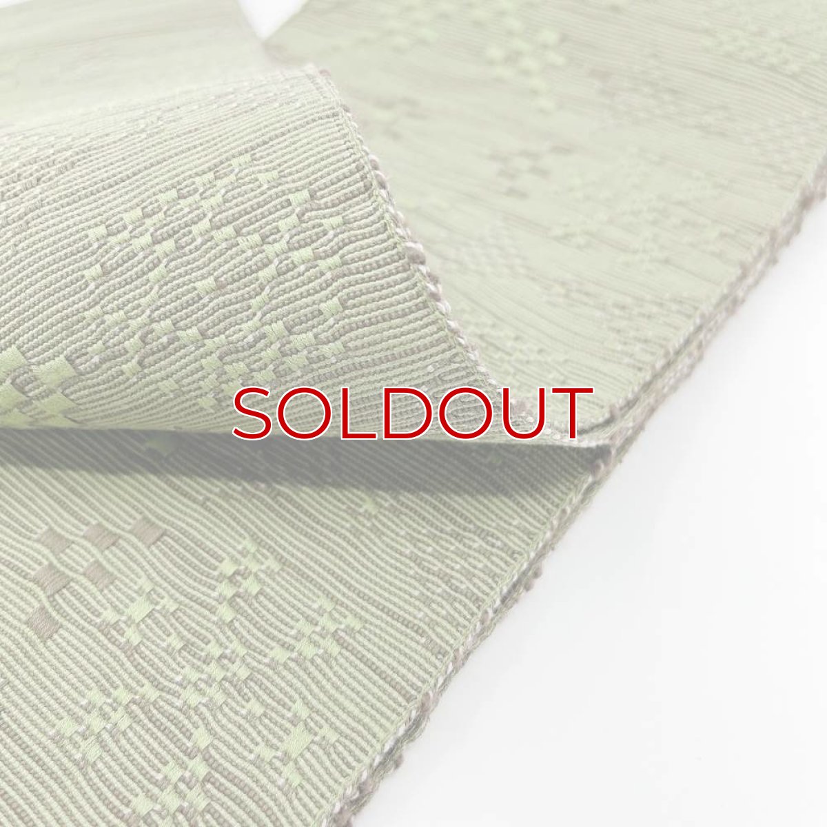 画像7: OLNさんの半幅帯　en coton「雪花」olive (7)