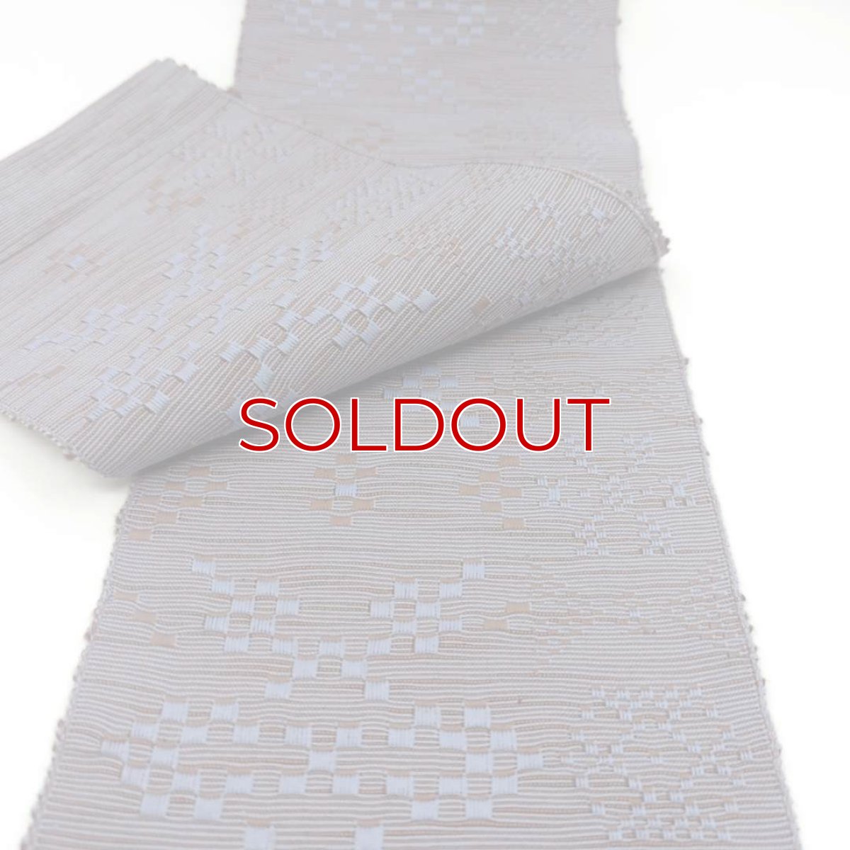 画像6: OLNさんの半幅帯　en coton「雪花」ice-land (6)